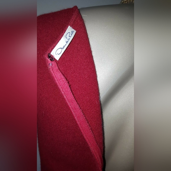 *$3,800 OSCAR DE LA RENTA STUNNING WOOL CASHMERE PLEADED RUNWAY DRESS US S - Picture 9 of 10